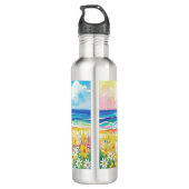 Botella de agua mar y flores edelstahlflasche (Rückseite)