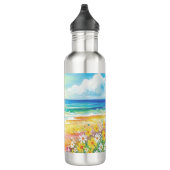 Botella de agua mar y flores  edelstahlflasche (Rechts)