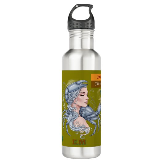 Botella Lady Cáncer – Hidratación con estilo Edelstahlflasche (Vorderseite)