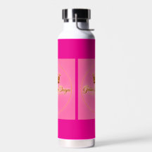 botella personalizada color rosa