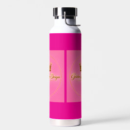 botella personalizada color rosa trinkflasche