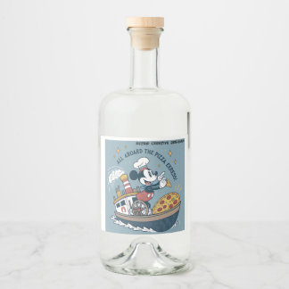 Botellas Diseño Divertido de Mouse y aviones Alkoholflaschenetikett