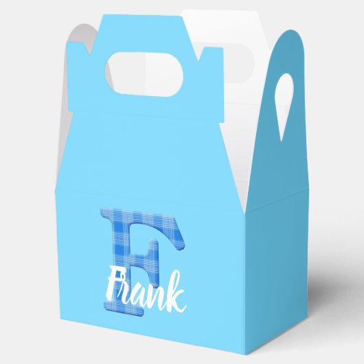 Botenname Benutzerdefinierter Karierter Buchstabe  Geschenkschachtel (Geöffnet)