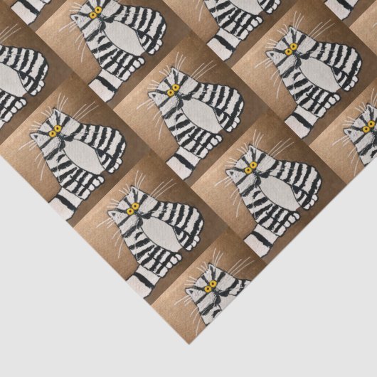 Botero's Cat Tissue Paper Seidenpapier (Detail)