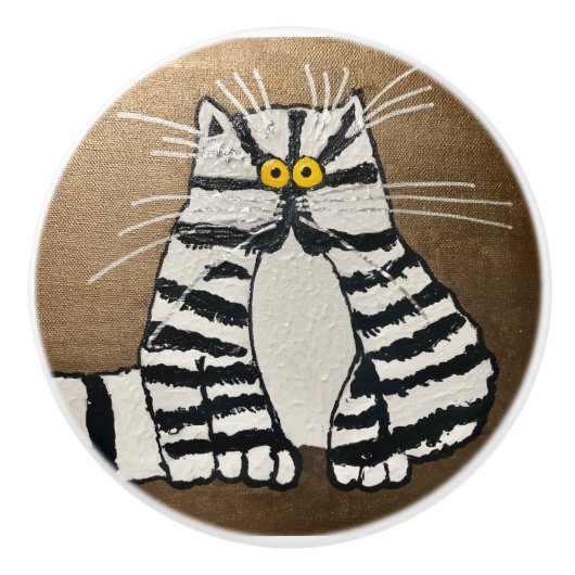 Boteros Katzenklammer-Keramik Keramikknauf (Vorderseite)