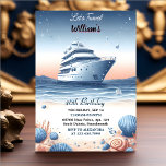 Both Ocean Waves Travel Anchor Yacht 40th Birthday Einladung<br><div class="desc">Embark on a nautical adventure with our "Seaside Serenity" 40th Birthday Invitation! Join us to celebrate your milestone birthday surrounded by the soothing ocean waves and the allure of a yacht. This elegant design promises a birthday celebration that captures both the thrill of adventure and the tranquility of the sea....</div>