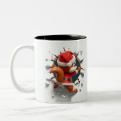 Both Side 3D Christmas Wird Merry Christmas Mug Zweifarbige Tasse (Links)