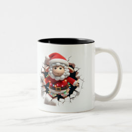 Both Side 3D Christmas Wird Merry Christmas Mug Zweifarbige Tasse