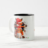Both Side 3D Christmas Wird Merry Christmas Mug Zweifarbige Tasse (Vorderseite Links)