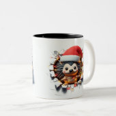 Both Side 3D Christmas Wird Merry Christmas Mug Zweifarbige Tasse (VorderseiteRechts)