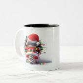 Both Side 3D Christmas Wird Merry Christmas Mug Zweifarbige Tasse (Vorderseite Links)