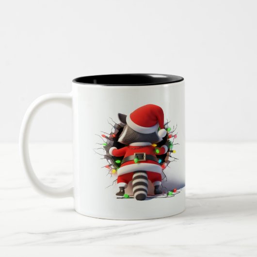 Both Side 3D Christmas Wird Merry Christmas Mug Zweifarbige Tasse (Links)