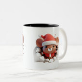 Both Side 3D Christmas Wird Merry Christmas Mug Zweifarbige Tasse (VorderseiteRechts)
