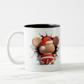 Both Side 3D Christmas Wird Merry Christmas Mug Zweifarbige Tasse (Links)