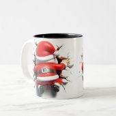 Both Side 3D Christmas Wird Merry Christmas Mug Zweifarbige Tasse (Vorderseite Links)