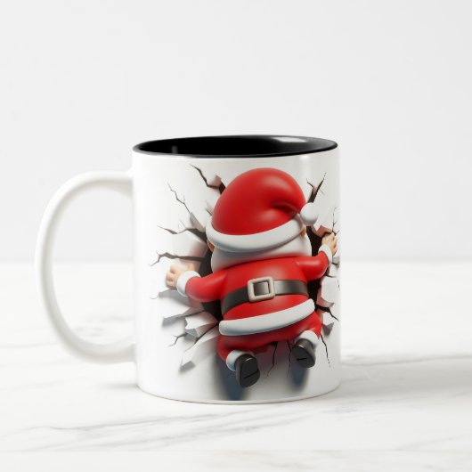 Both Side 3D Christmas Wird Merry Christmas Mug Zweifarbige Tasse (Links)