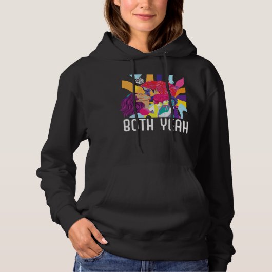 Both Yeah Bi Bisexual Rainbow Pride Bisexuality LG Hoodie (Vorderseite)
