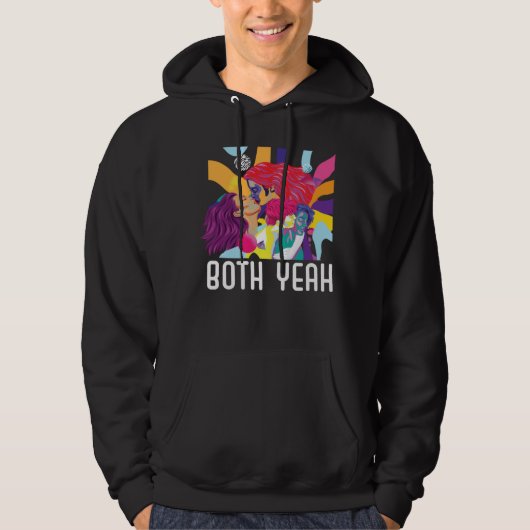 Both Yeah Bi Bisexual Rainbow Pride Bisexuality LG Hoodie (Vorderseite)