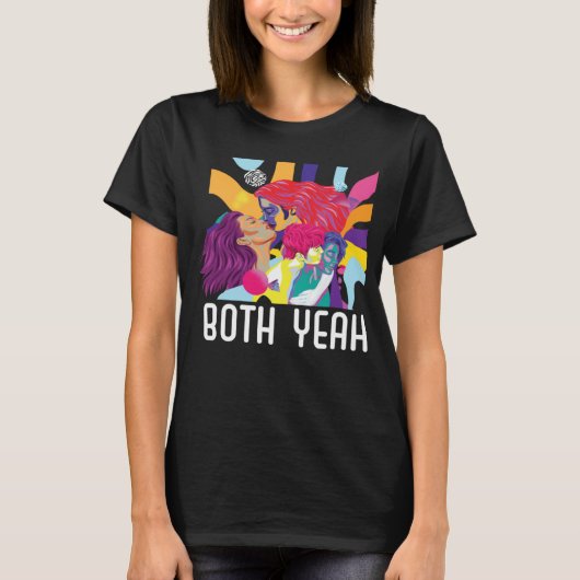 Both Yeah Bi Bisexual Rainbow Pride Bisexuality LG T-Shirt (Vorderseite)