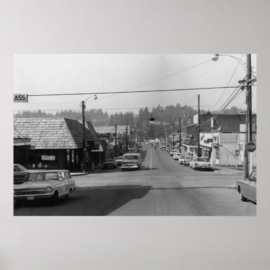 Bothell, WA - Downtown Street Scene Fotografy Poster (Vorne)