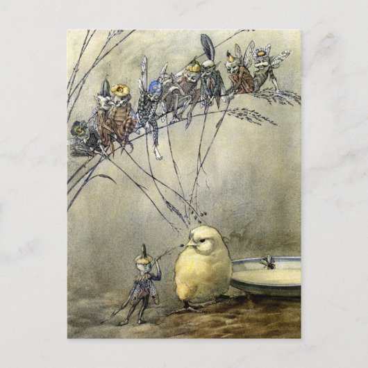 "Bother the Gnat" - Blue-Tone Postkarte (Vorderseite)