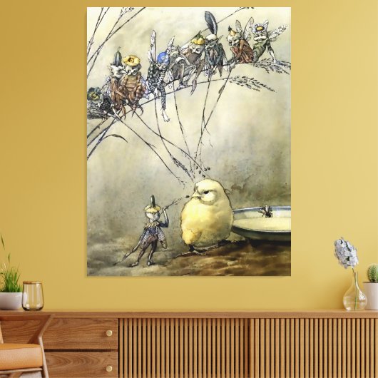 "Bother the Gnat" von A Duncan Carse Leinwanddruck (Insitu (Wohnzimmer))