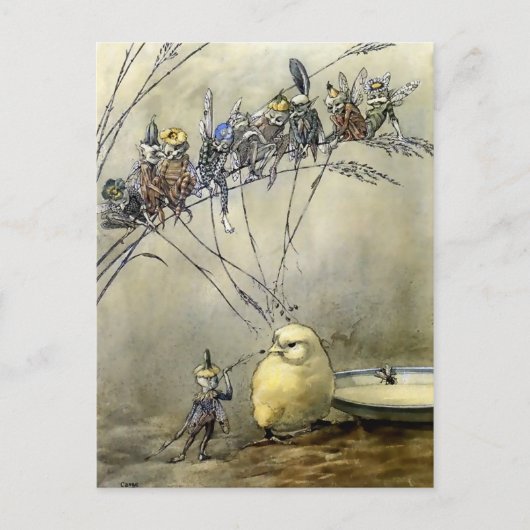 "Bother the Gnat" von A Duncan Carse Postkarte (Vorderseite)