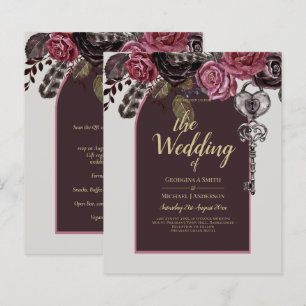BOTHIC ROSE Burgund Hochzeit im Herbst