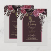 BOTHIC ROSE Burgund Hochzeit im Herbst (Vorne/Hinten)