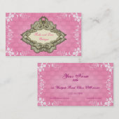 Botique Business Cards für extravagantes rosa Shab Visitenkarte (Vorne/Hinten)