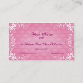 Botique Business Cards für extravagantes rosa Shab Visitenkarte (Rückseite)