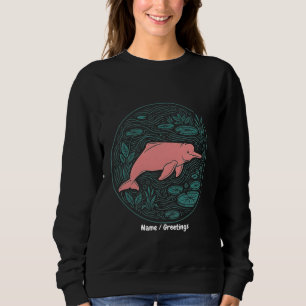 Boto Rosa Fluss Delphin Wildlife Art Matt Lachsros Sweatshirt