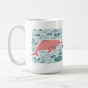 Boto Rosa Flussdelphin Wildlife Art Matt Lachsrosa Kaffeetasse