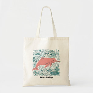 Boto Rosa Flussdelphin Wildlife Art Matt Lachsrosa Tragetasche