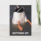 Botoms Up Dunking Duck Funny Birthday Karte (Vorderseite)
