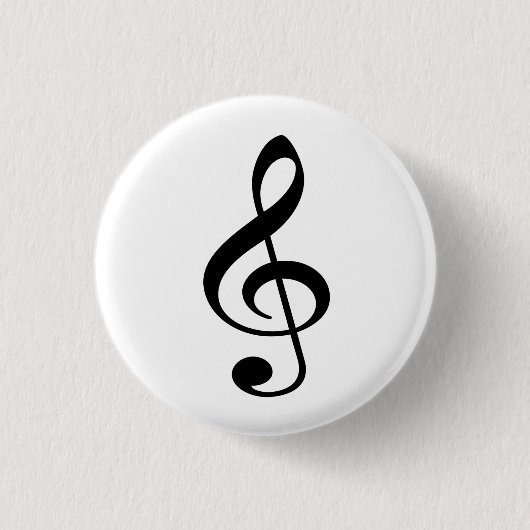 Bóton (Button) Clave de Sol Preta Button (Vorderseite)