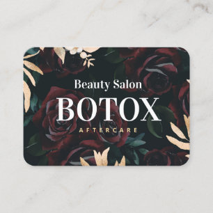 Botox Aftercare Business Card Gold Rose Visitenkarte