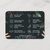 Botox Aftercare Business Card Gold Rose Visitenkarte (Rückseite)