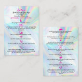 Botox Aftercare Imitate Holograph Instruction Visitenkarte (Vorne/Hinten)
