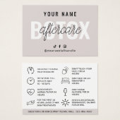 Botox Aftercare Instruction Card Template (Vorne & Hinten)