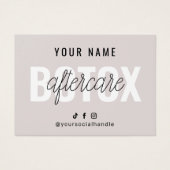 Botox Aftercare Instruction Card Template (Vorderseite)