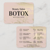 Botox Aftercare Instructions Business Card Visitenkarte (Vorne/Hinten)