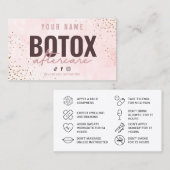 Botox Aftercare-Karte Visitenkarte (Vorne/Hinten)