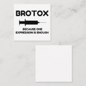 Botox-Ausdruck Quadratische Visitenkarte (Vorne/Hinten)
