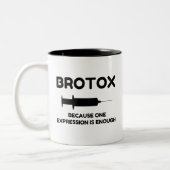 Botox-Ausdruck Zweifarbige Tasse (Links)