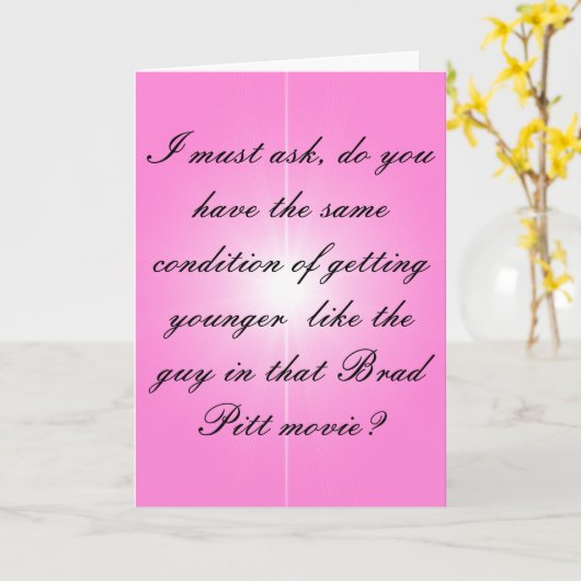 Botox Birthday Karte (Gelbe Blume)