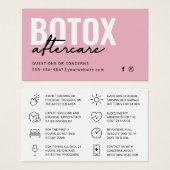 Botox Filler Injektionskarte nach der Behandlung (Vorne & Hinten)