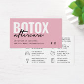 Botox Filler Injektionskarte nach der Behandlung (Schreibtisch)