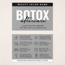 Botox Filler Injektionskarte nach der Behandlung