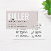 Botox Filler Injektionskarte nach der Behandlung (Schreibtisch)